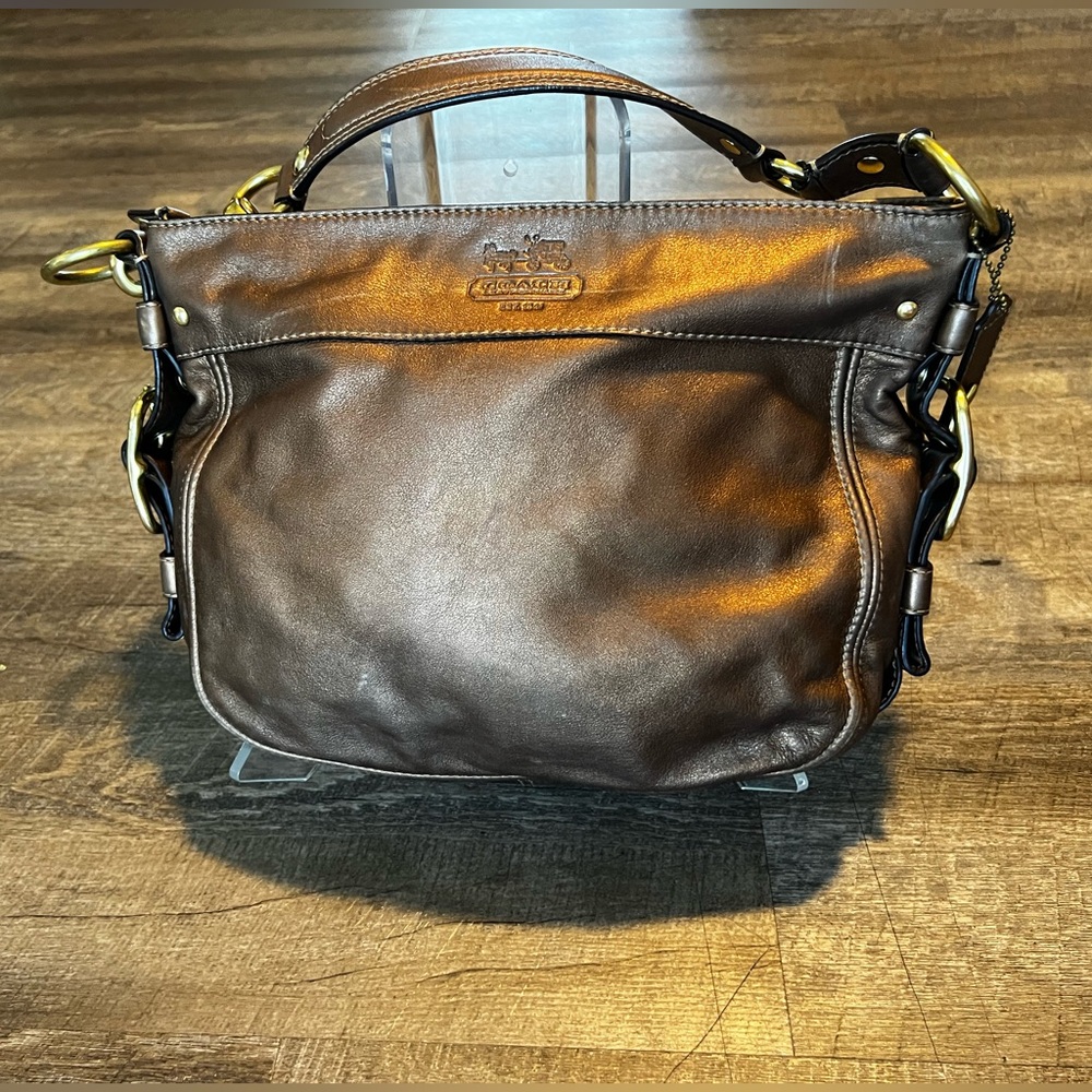 Authentic Vintage Coach Zoe Bronze Hobo